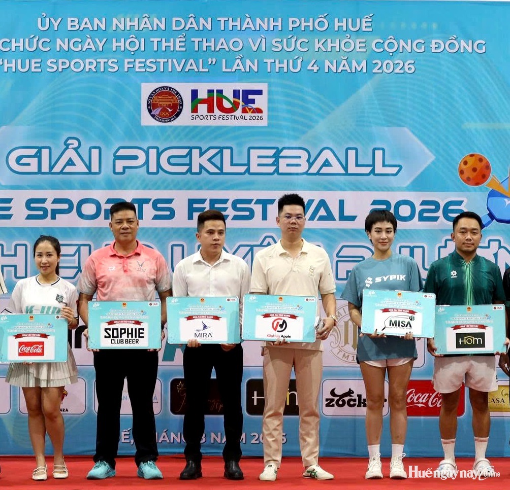 Hơn 300 vận động viên tranh tài tại giải Pickleball thành phố Huế mở rộng