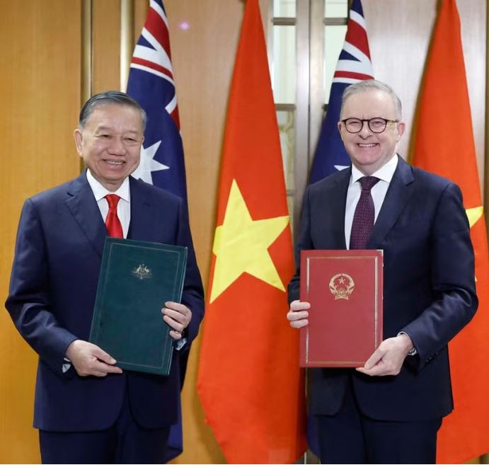 Tổng Bí thư, Chủ tịch nước Tô Lâm chứng kiến trao văn kiện hợp tác Việt Nam-Australia