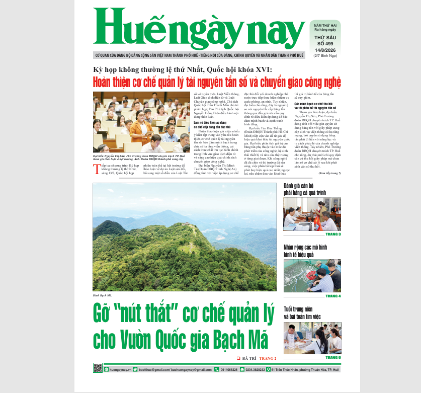Mời đón đọc Huế ngày nay, số 499, phát hành ngày 14 8