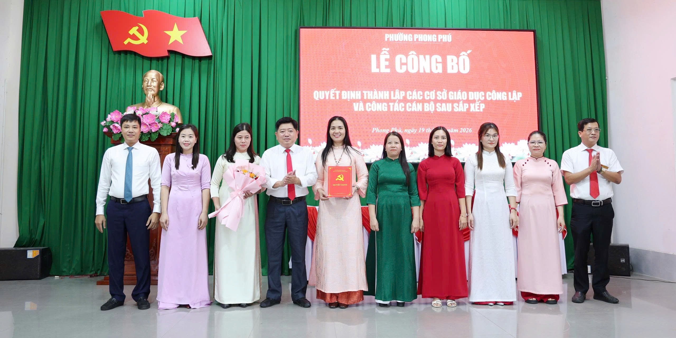Phường Phong Phú còn 4 trường học sau sắp xếp