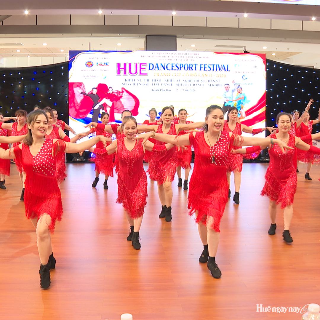 Gần 800 VĐV tham dự Hue Dancesport Festival 2026 - Tranh Cúp Cố đô lần II