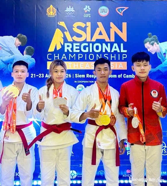 Jujitsu Huế giành 24 huy chương tại đấu trường khu vực