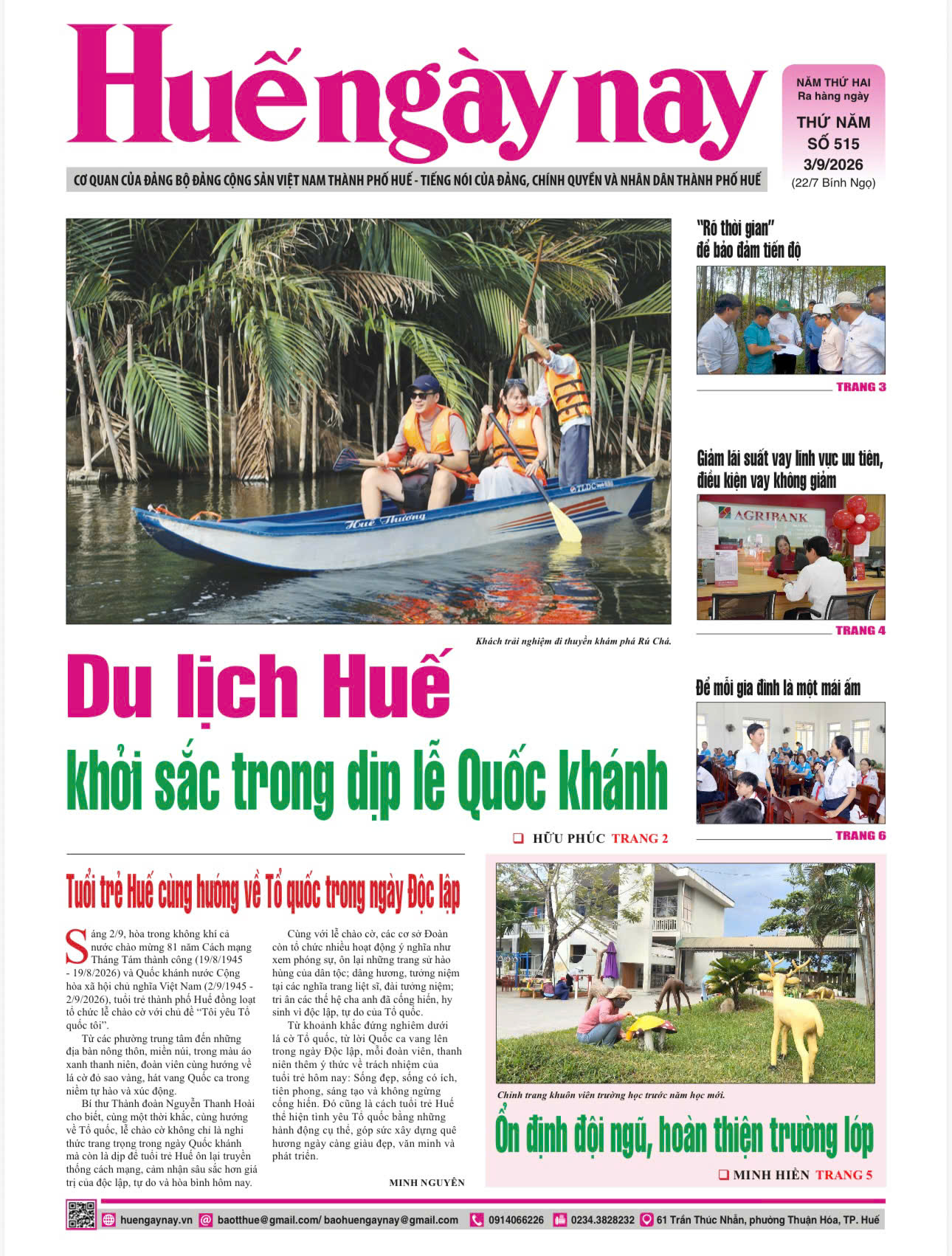 Mời đón đọc Huế ngày nay số 515, phát hành ngày 3 9