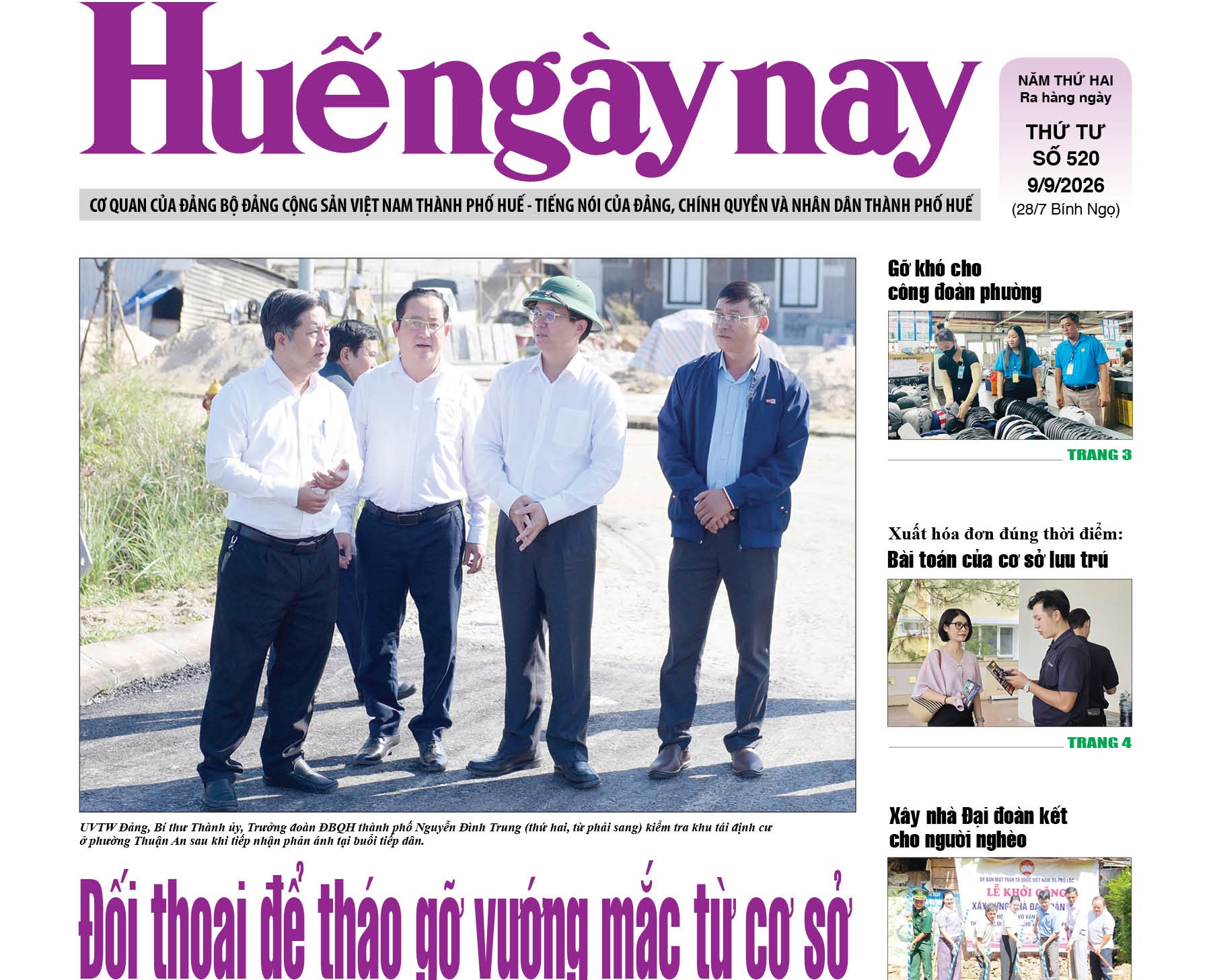 Mời đón đọc Huế ngày nay số 520, phát hành ngày 9 9