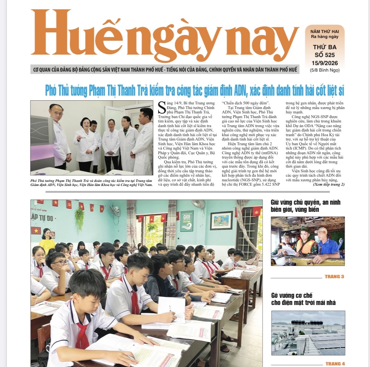 Mời đón đọc Huế ngày nay số 525, phát hành ngày 15 9