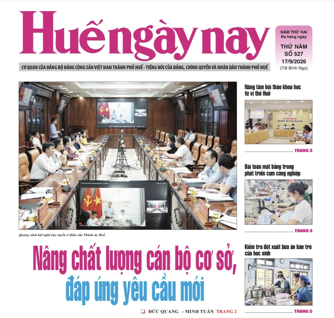 Đón đọc Huế ngày nay số 527, phát hành ngày 17 9