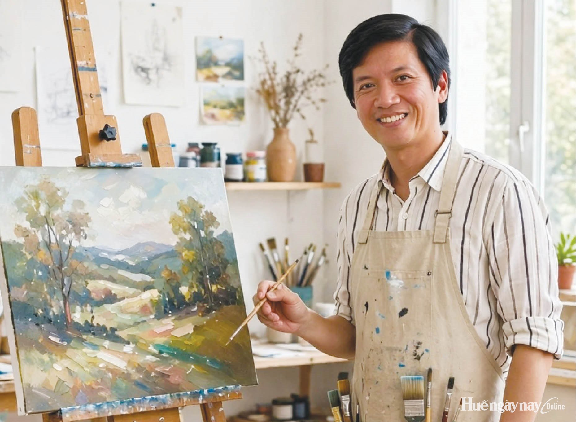 Mai Quang Huy - Gạch nối giữa bảo tồn và hội họa
