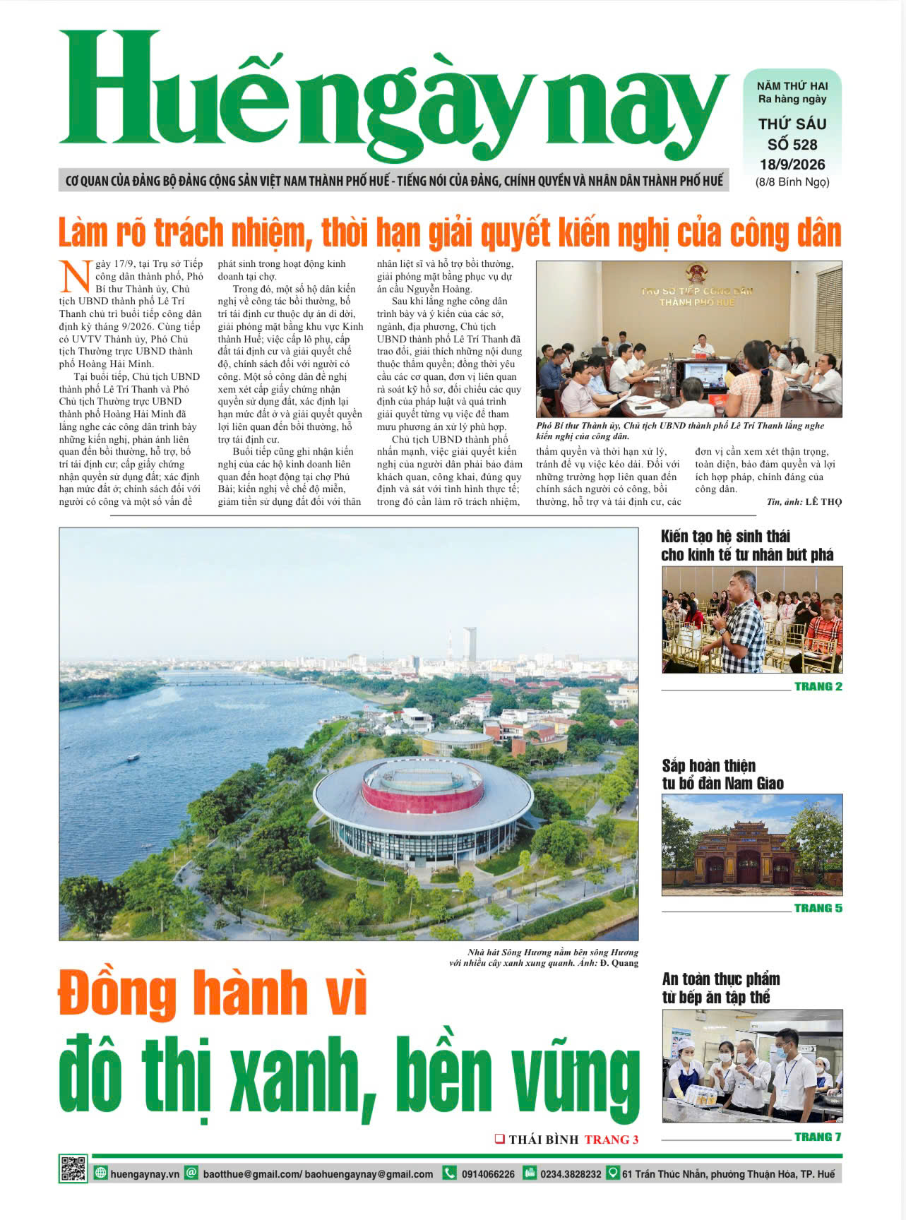Đón đọc Huế ngày nay số 528, phát hành ngày 18 9
