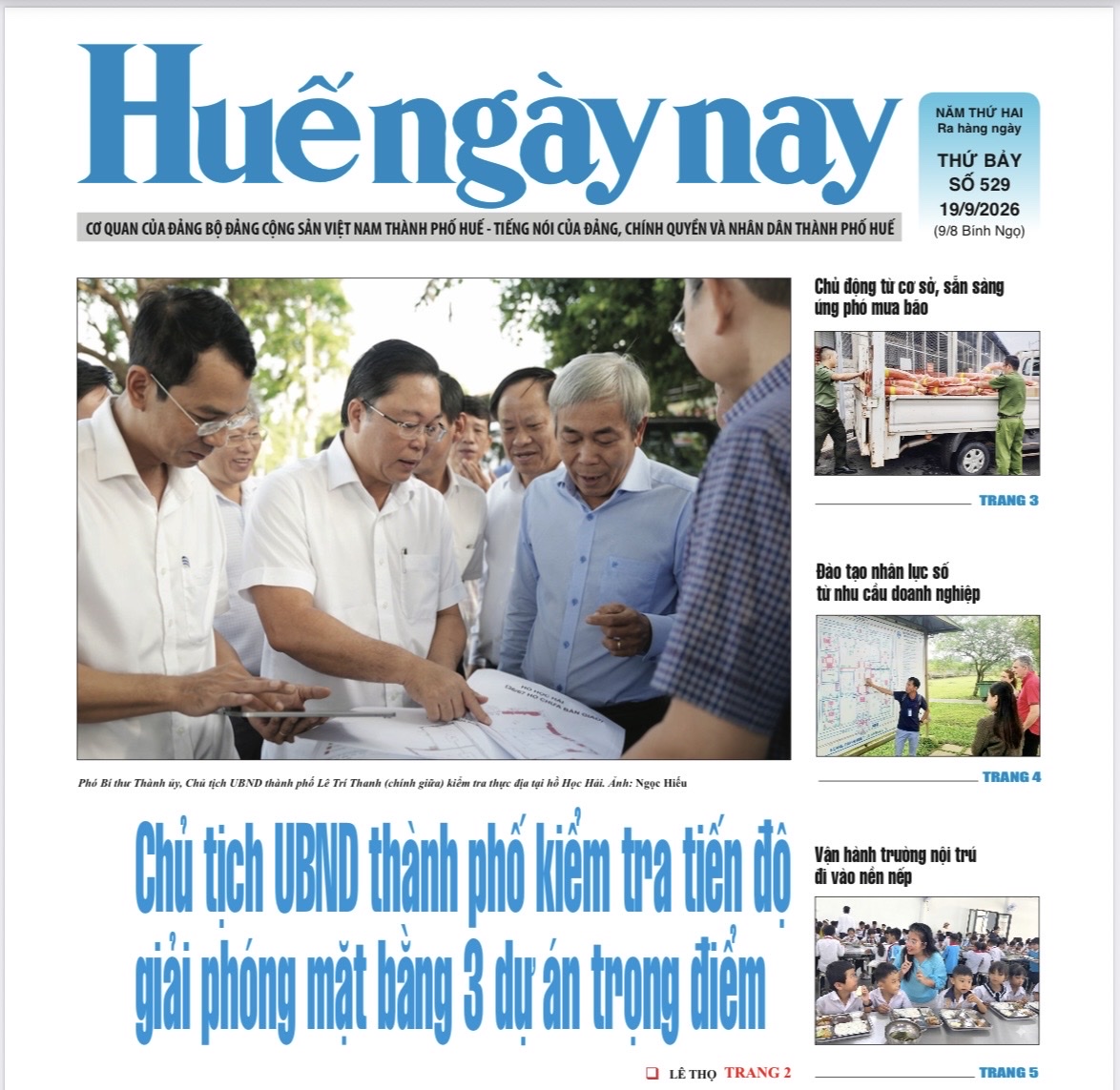 Đón đọc Huế ngày nay số 529, phát hành ngày 19 9