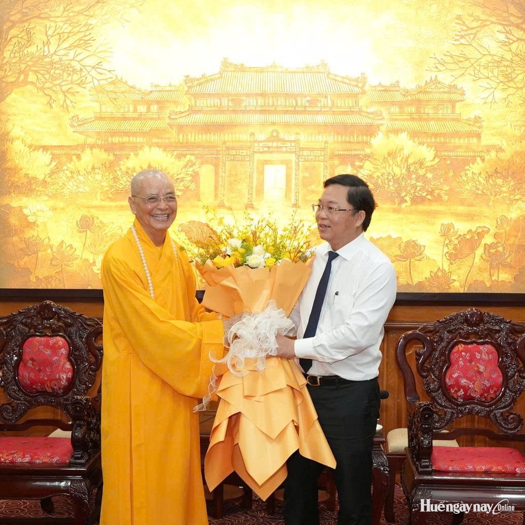Lãnh đạo thành phố Huế tiếp Ban Trị sự Giáo hội Phật giáo Việt Nam nhiệm kỳ mới