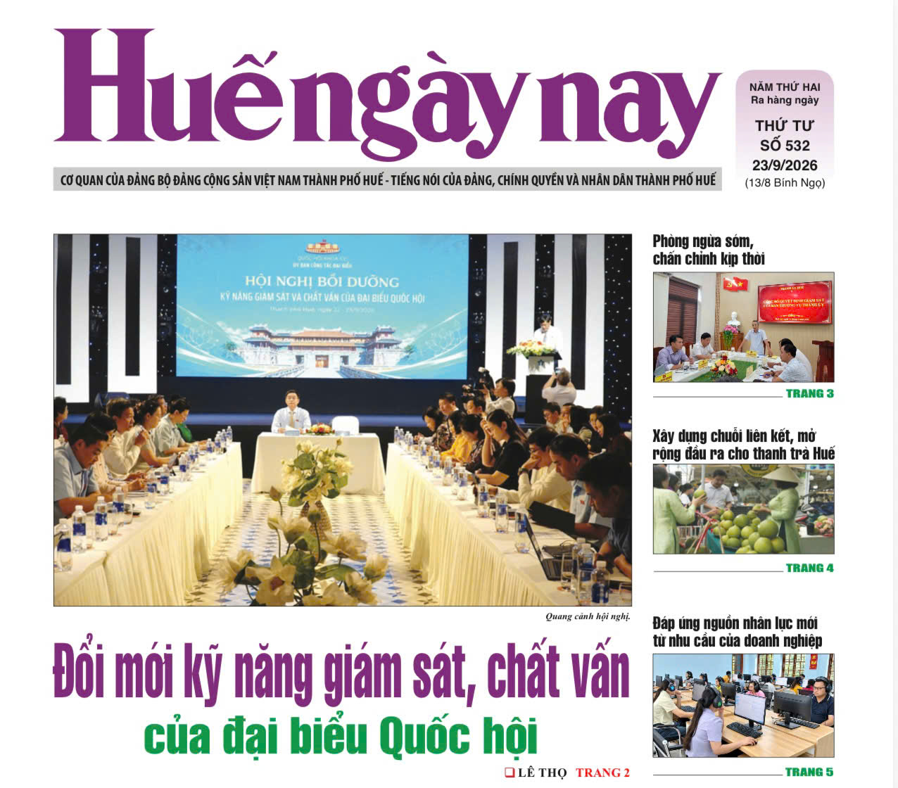 Mời đón đọc Huế ngày nay số 532, phát hành ngày 23 9