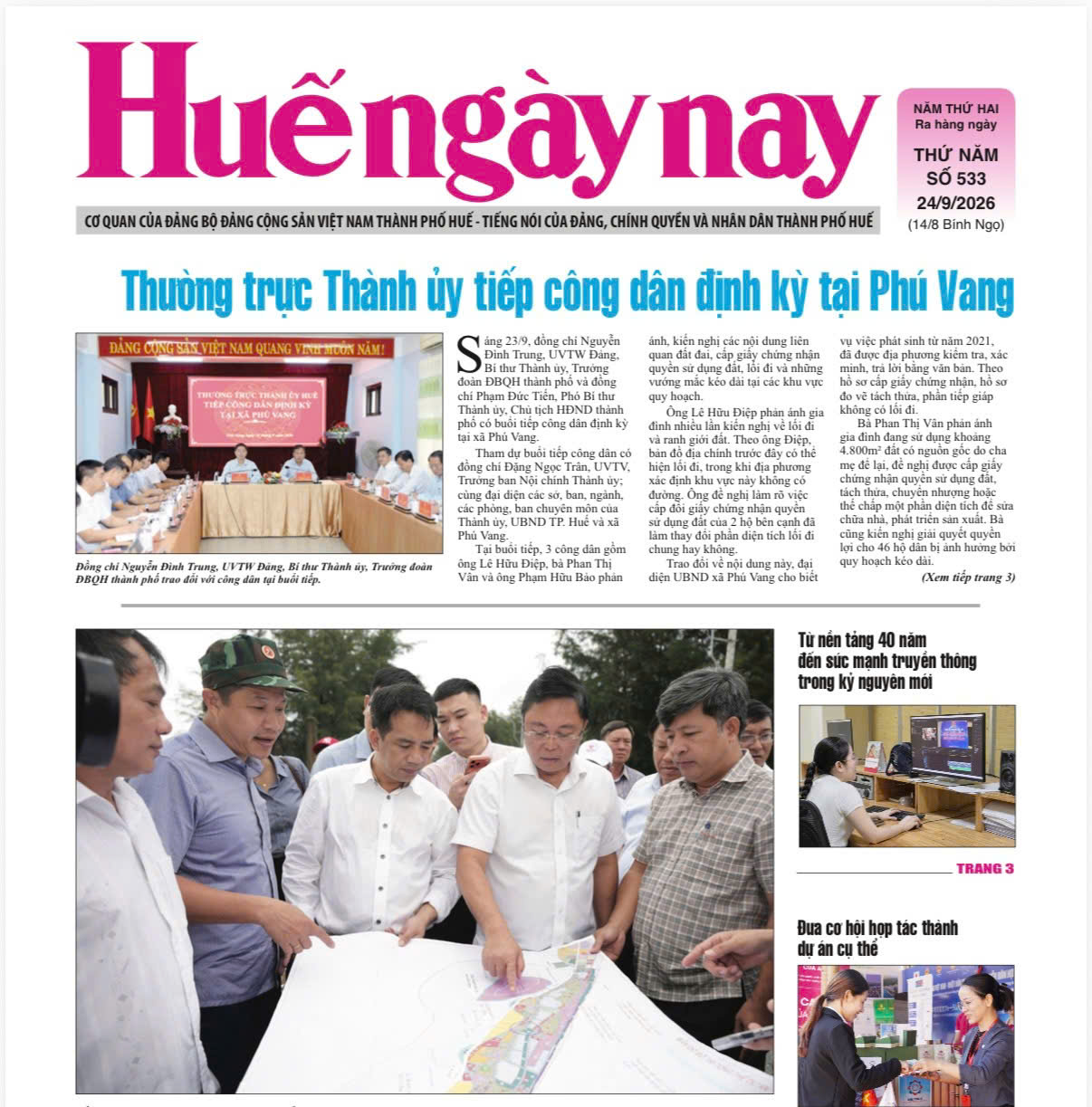 Đón đọc Huế ngày nay số 533, phát hành ngày 24 9