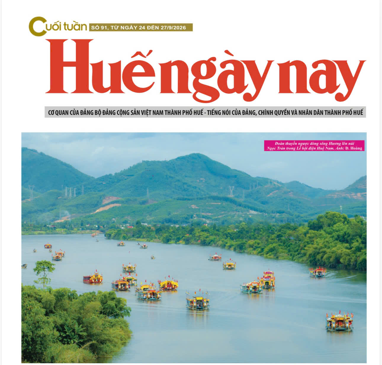 Mời đón đọc Huế ngày nay Cuối tuần số 91, phát hành ngày 24 9