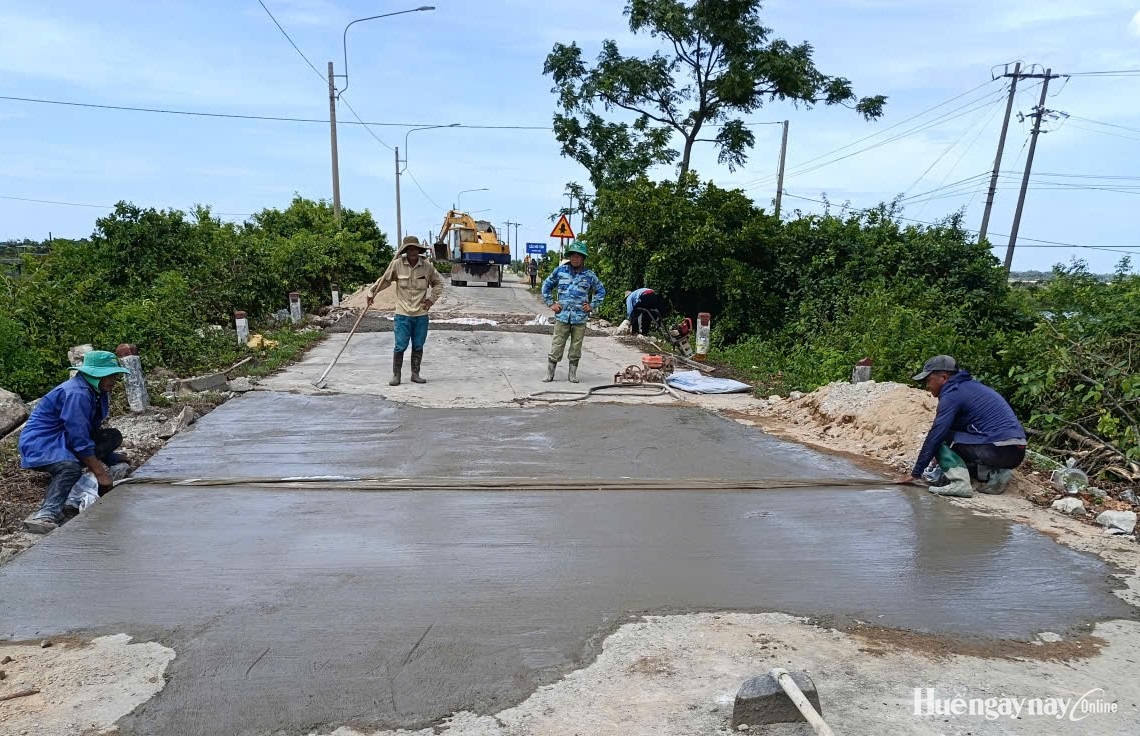 Phân luồng ô tô lưu thông trên Tỉnh lộ 8C