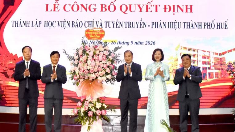 Học viện Báo chí và Tuyên truyền công bố Quyết định thành lập Phân hiệu thành phố Huế