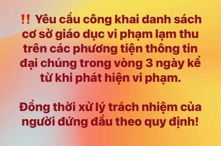 Xử lý phản ánh lạm thu Đừng để phụ huynh phải e ngại