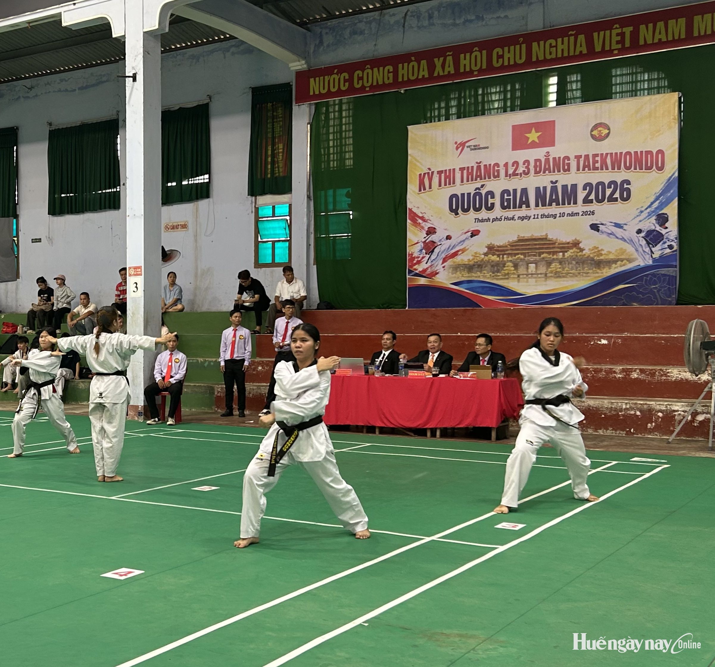 Hơn 200 võ sinh tham gia kì thi thăng đẳng Taekwondo Quốc gia