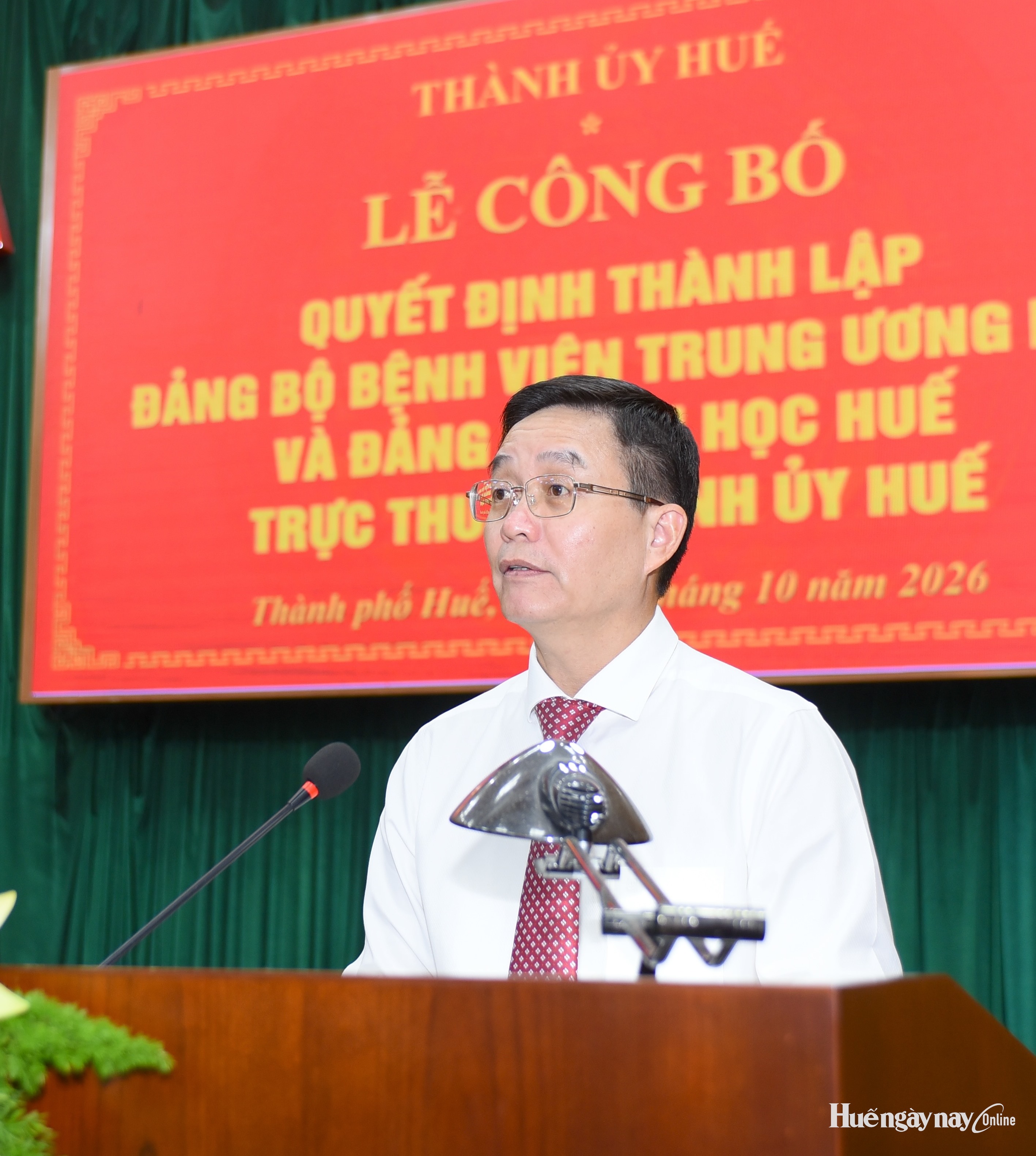 Công bố quyết định thành lập Đảng bộ Bệnh viện Trung ương Huế và Đảng bộ Đại học Huế trực thuộc Thành ủy Huế