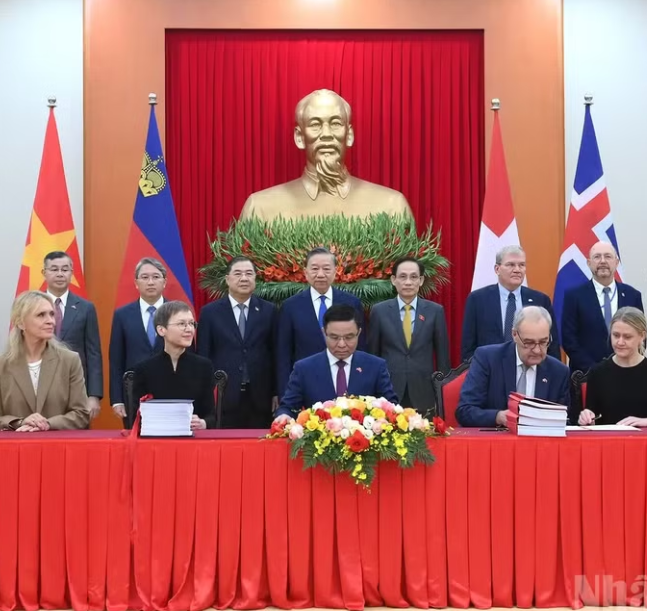 Tổng Bí thư, Chủ tịch nước Tô Lâm chứng kiến Lễ ký Hiệp định thương mại tự do giữa Việt Nam và các nước thành viên Hiệp hội Mậu dịch tự do châu Âu