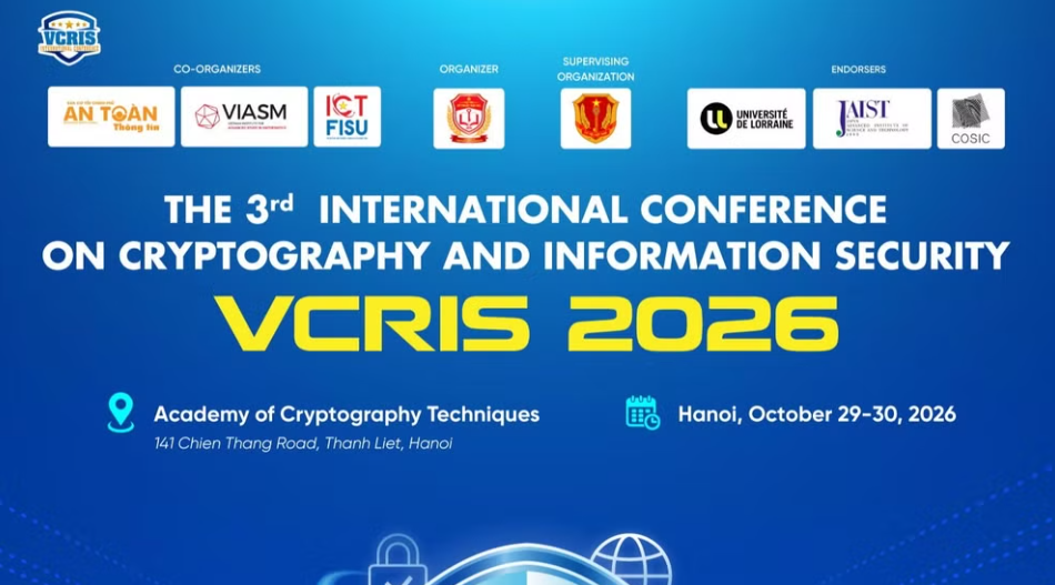 VCRIS 2026 Kết nối nghiên cứu và ứng dụng công nghệ bảo mật