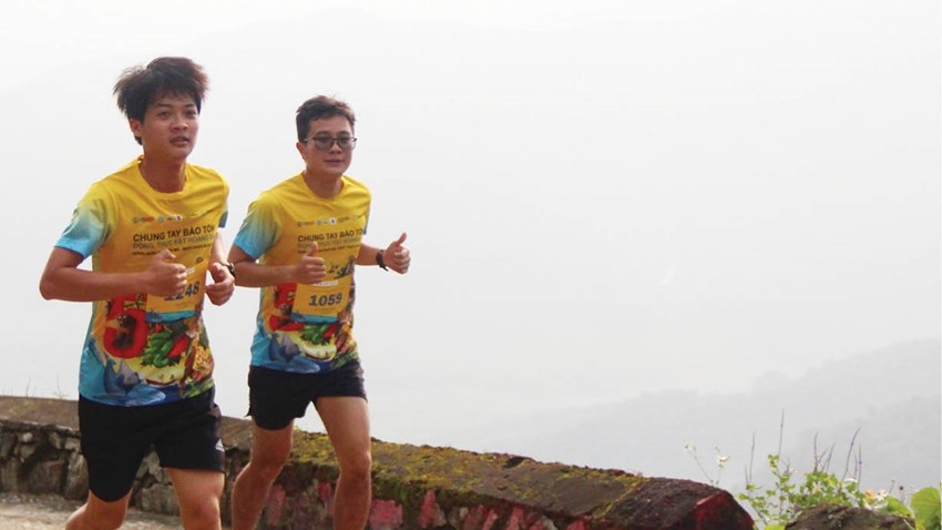 Running in Bach Ma sacred mountain