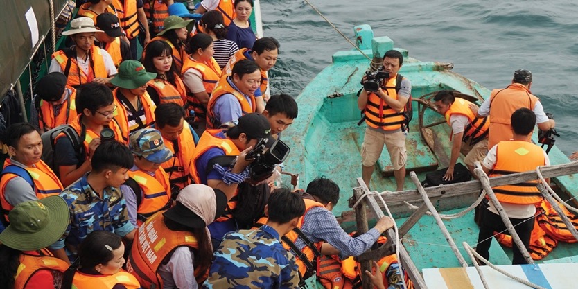 Working in the sea-and-island