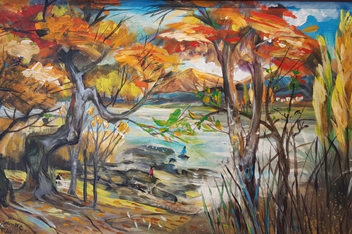 Artist Dang Mau Tuu presents nearly 40 paintings about New Zealand