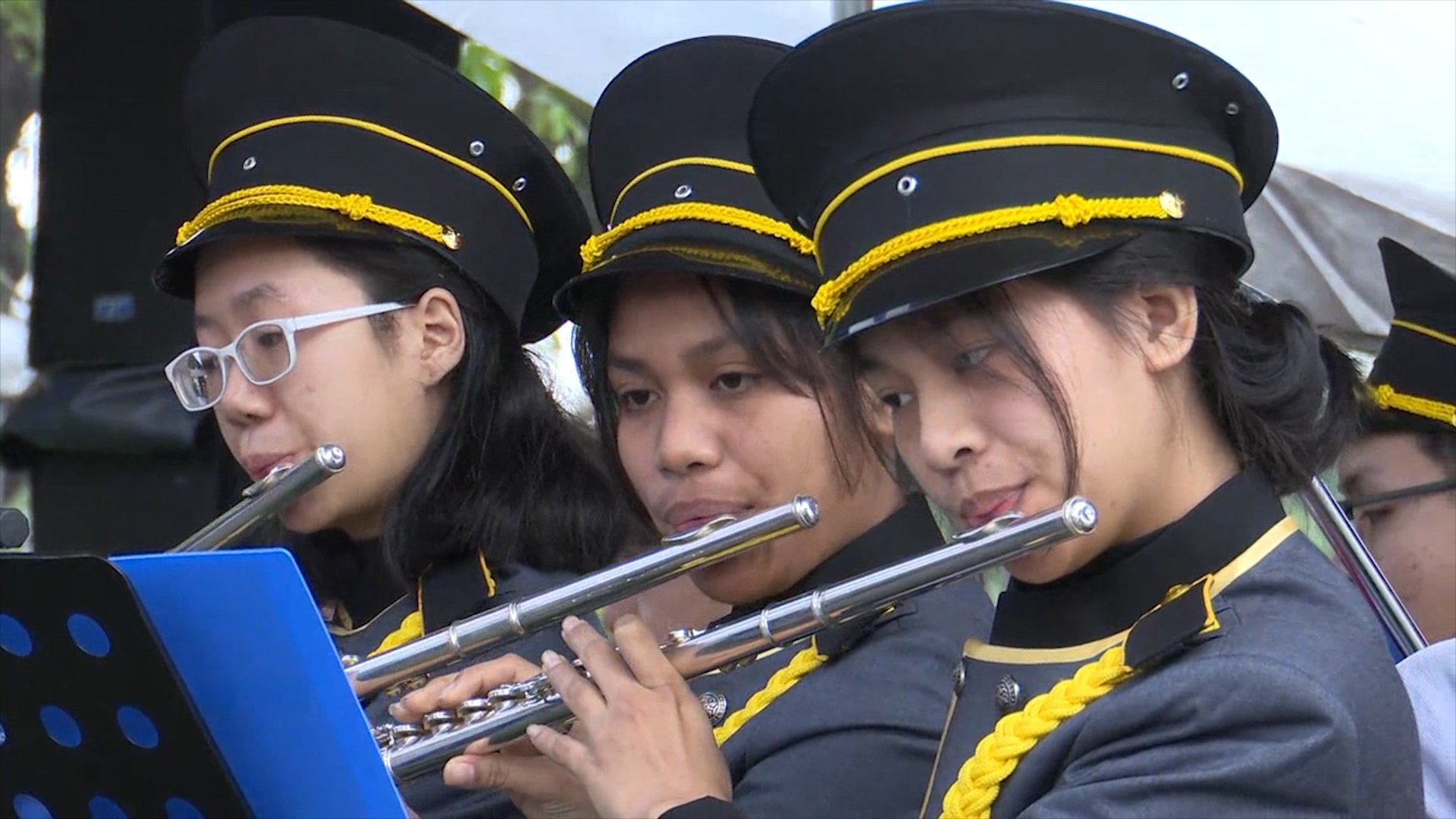 Hue Trumpet Orchestra in preparation for performances at Christmas