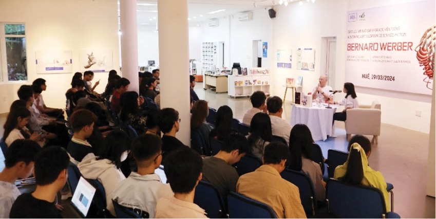 Bernard chose a cafe in the Citadel as a place to write books
