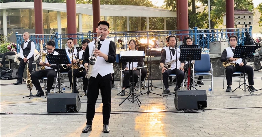 Up-and-coming young saxophonist