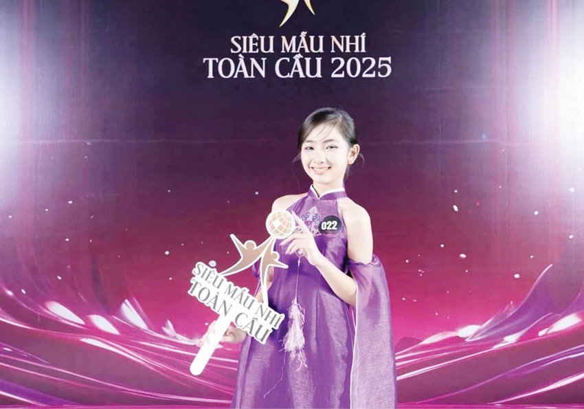 Hue candidate wins the first runner-up at the “Global Child Supermodel 2025” Competition