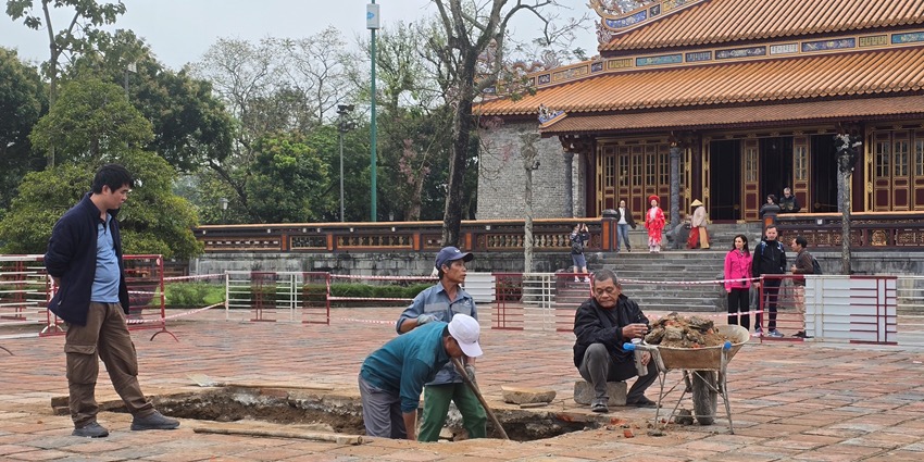 Archaeological excavation at Dai Cung Mon completed before restoration