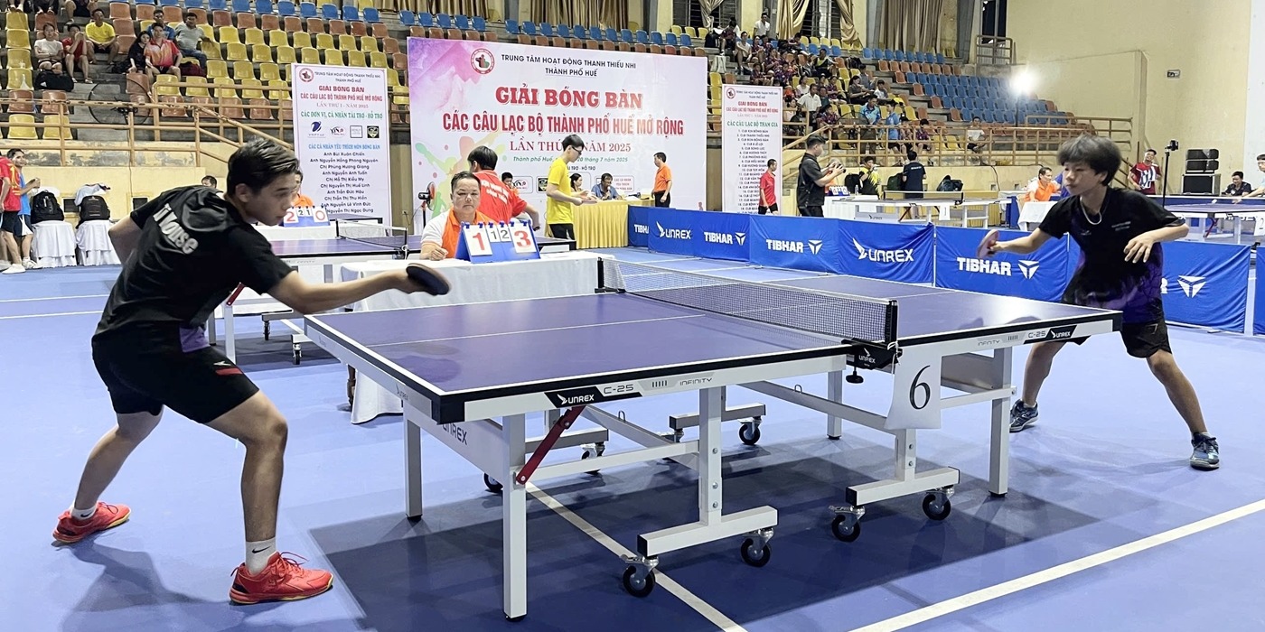 Over 120 athletes compete in the Open Table Tennis Championship for City Clubs