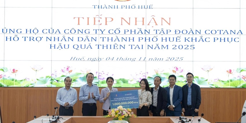 Cotana Group donates 1 billion VND to help Hue recover from flood damage
