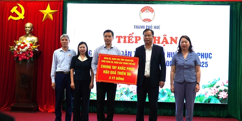 Thanh Hoa supports Hue with 3 billion VND to overcome the consequences of floods