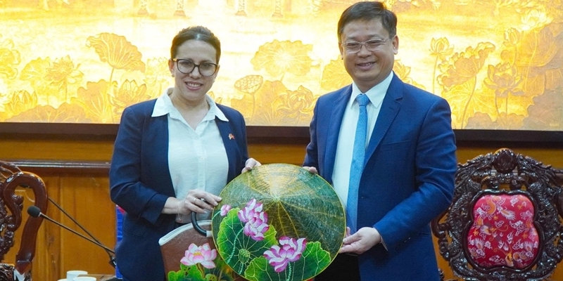 Standing Vice Chairman of the City People s Committee Nguyen Thanh Binh receives the Consul General of the Republic of Cuba in Ho Chi Minh City