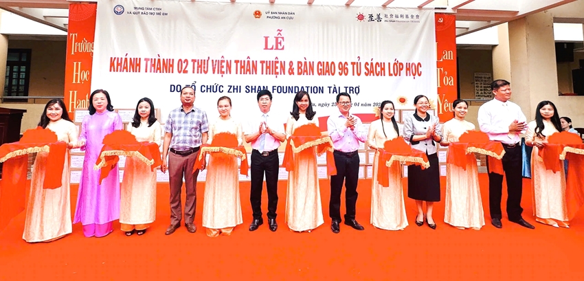 Opening of two friendly libraries and donating 96 bookcases to schools