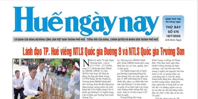 Hue Today, Issue No. 476, released on July 18, 2026, is now available