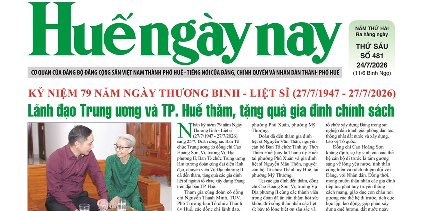 Hue Today Issue No 481, released on July 24th, 2026, is now available
