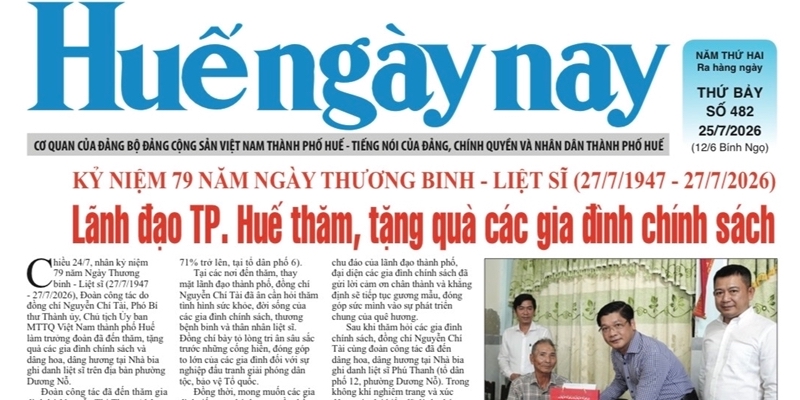 Hue Today, Issue No 482, published on July 25, 2026, is now available