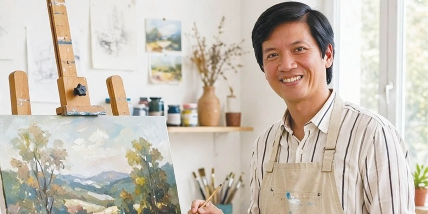 Mai Quang Huy - A bridge between conservation and painting
