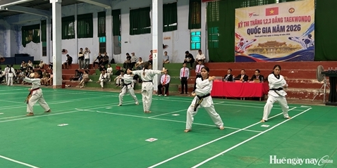 More than 200 Taekwondo practitioners take part in the National Taekwondo Dan Promotion Test
