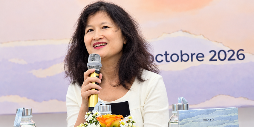Meeting with Vietnamese-French writer Doan Bui in Hue