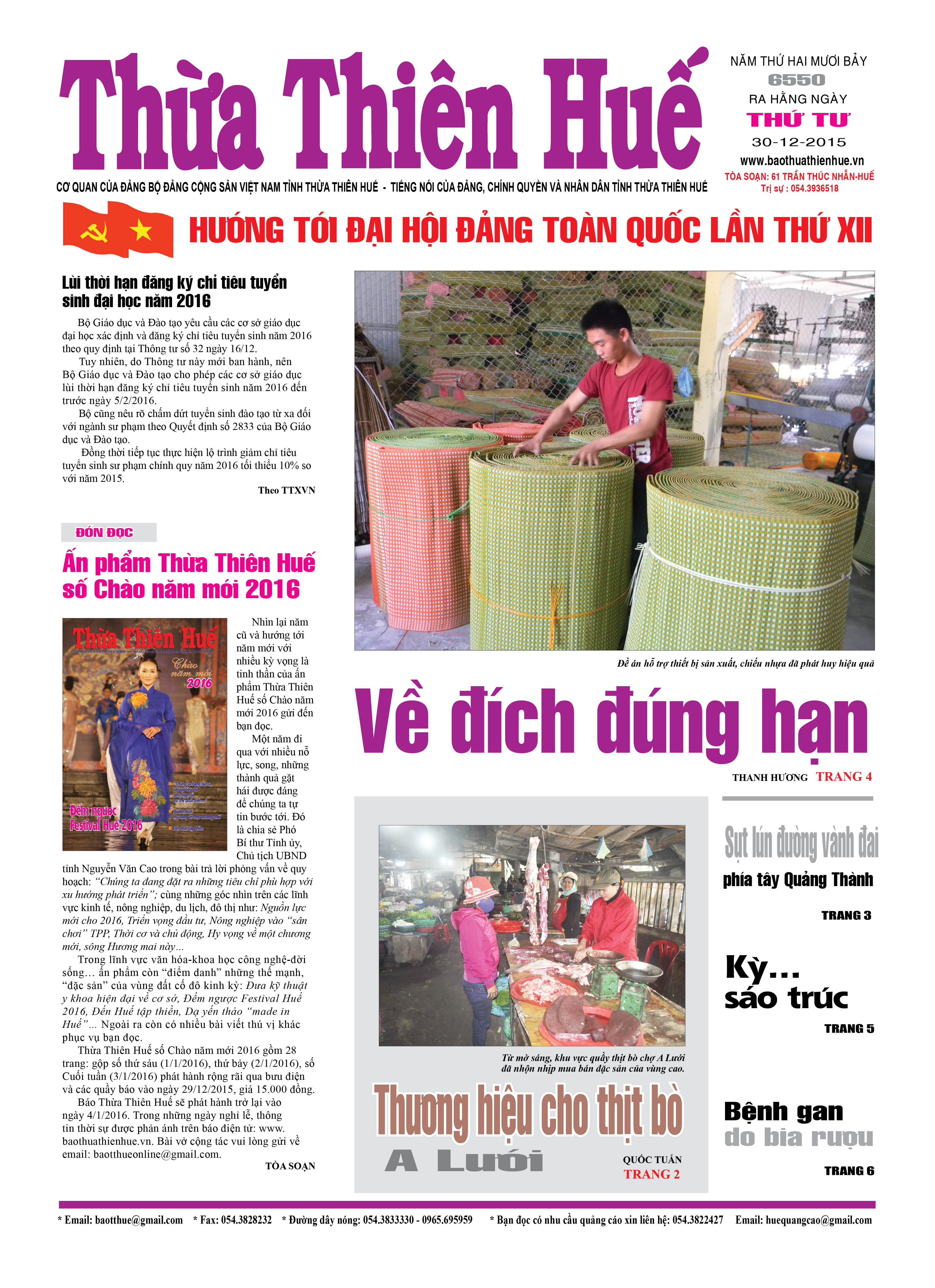 Thứ tư 30-12-2015 (6550)