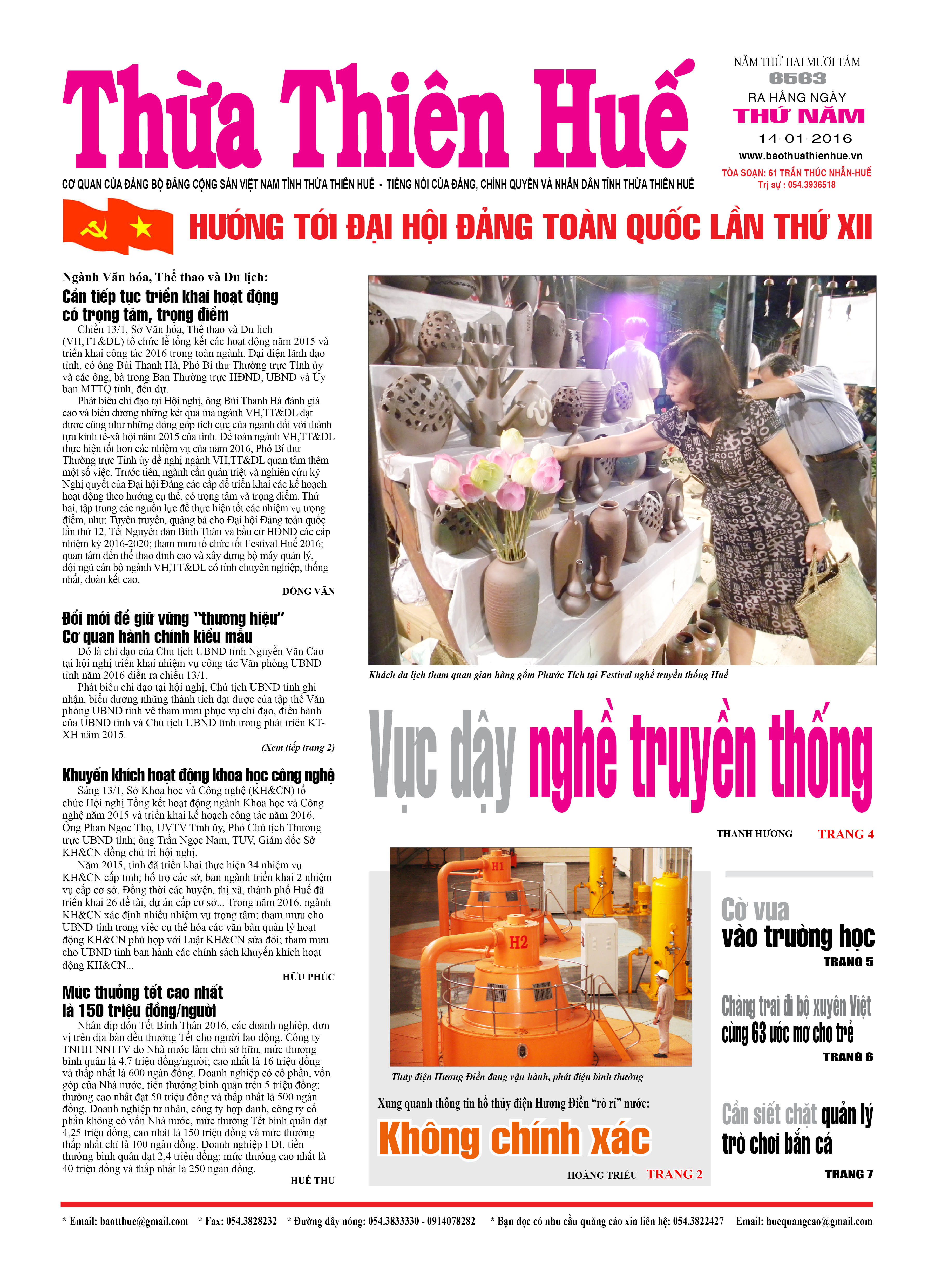 Thứ năm, 14-01-2016