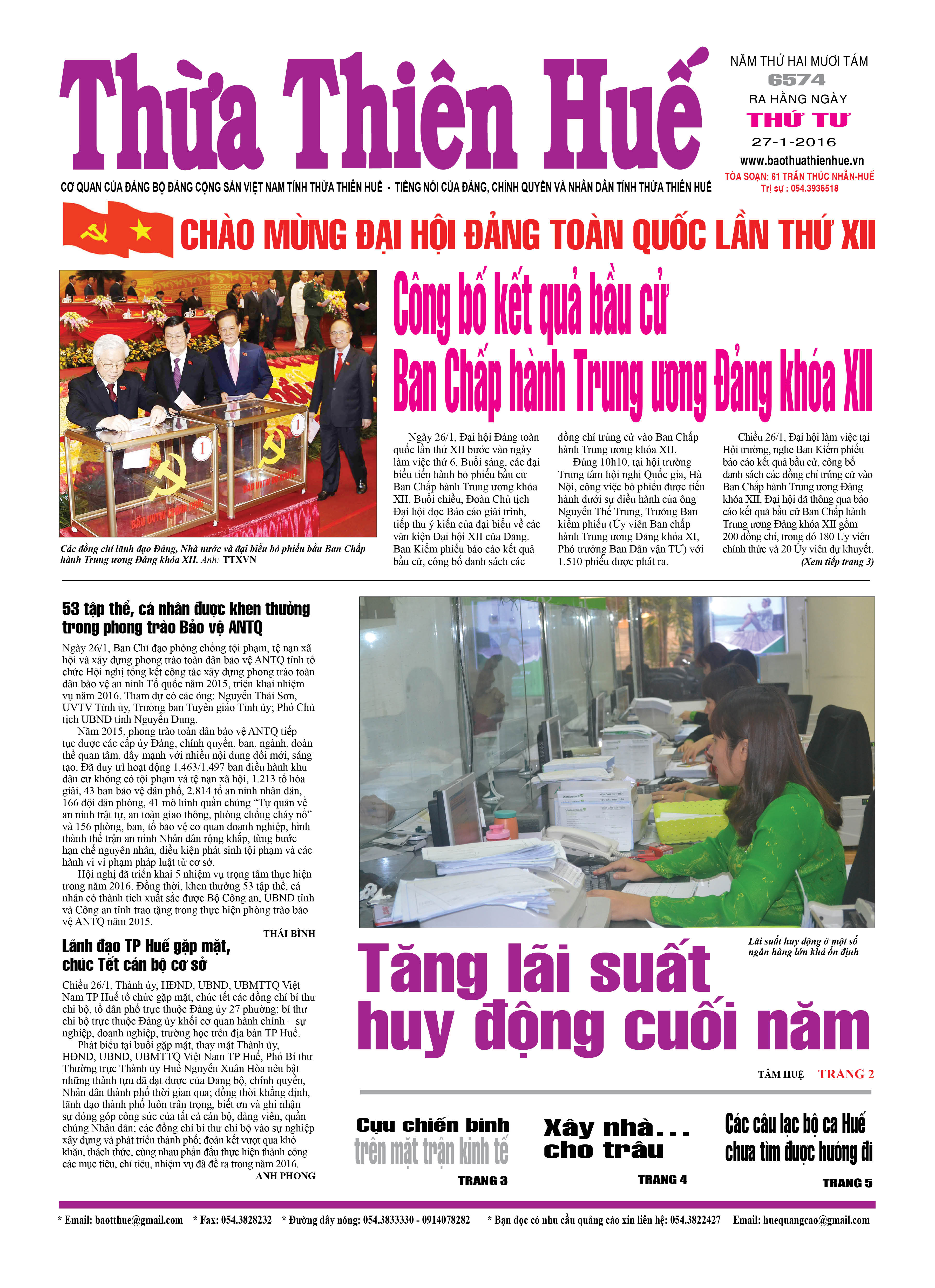 Thứ tư, 27-1-2016