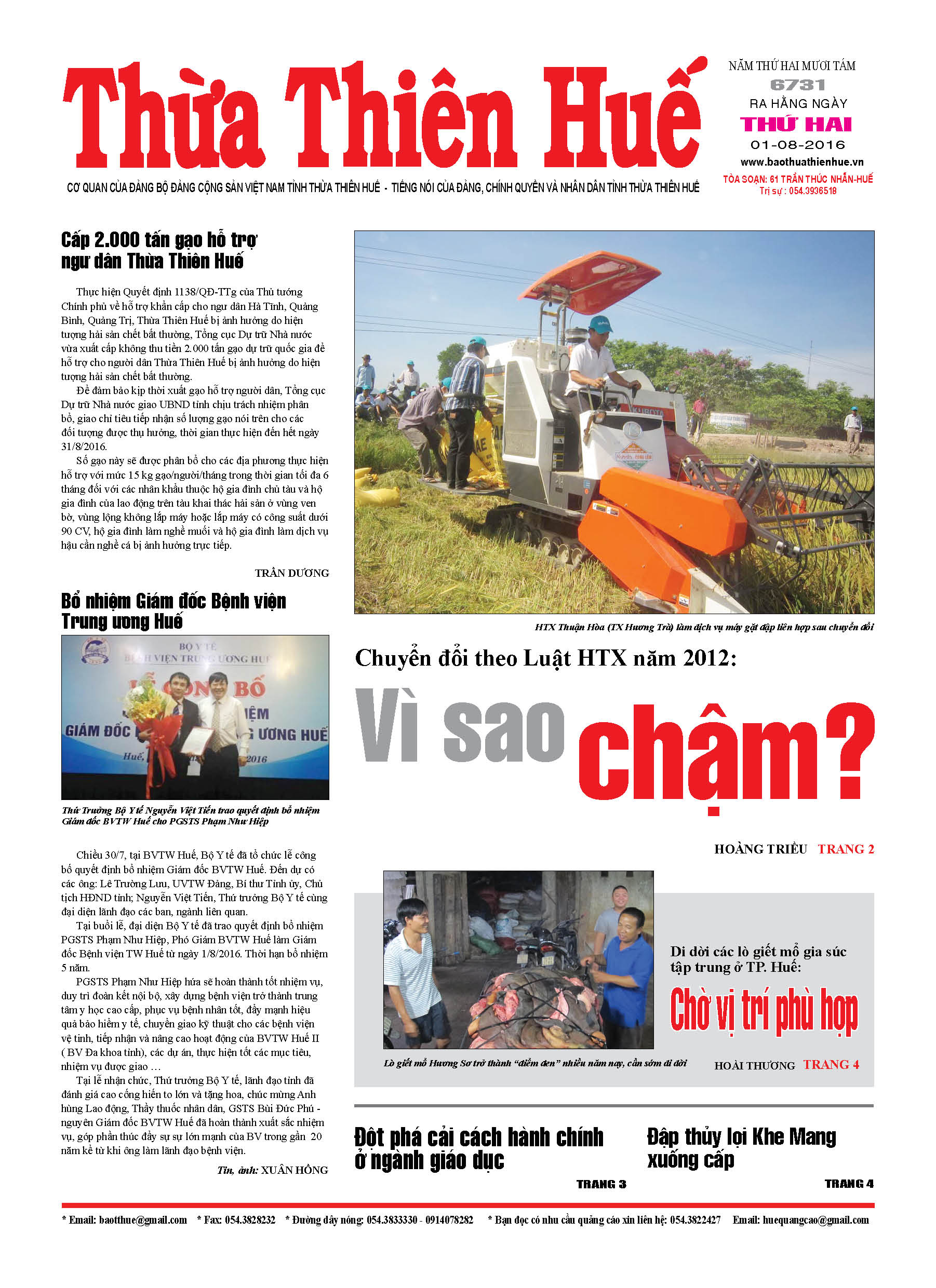 Thứ hai, 01-08-2016