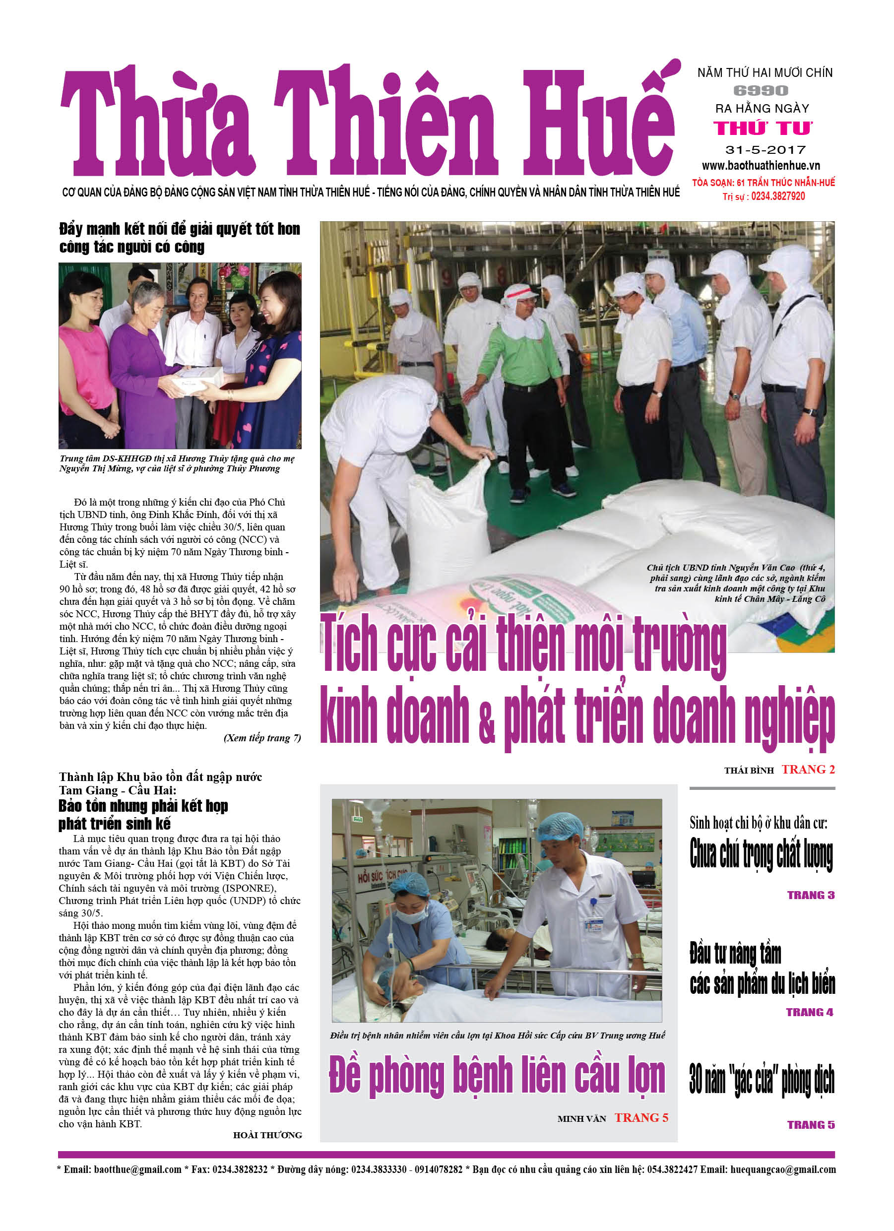 Thứ tư, 31/5/2017