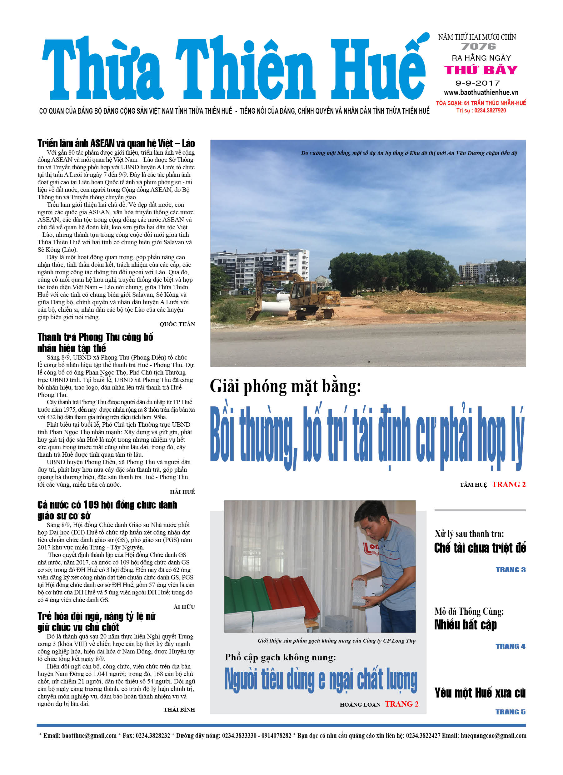 Thứ bảy, 9/9/2017