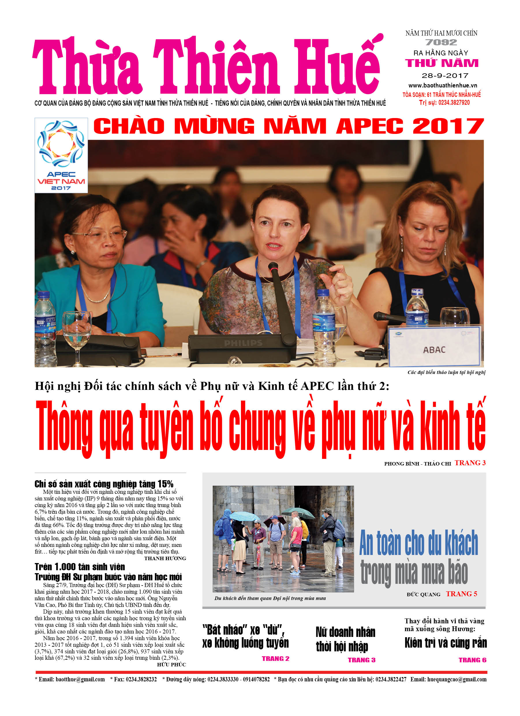 Thứ năm 28/9/2017